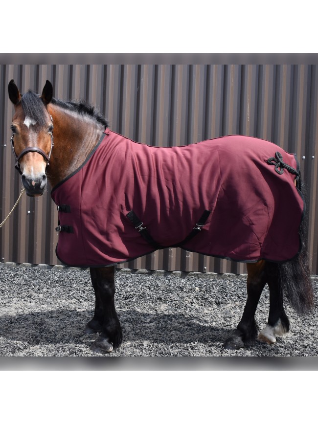 R373 Bilbao Bonded Fleece Rug in Burgundy